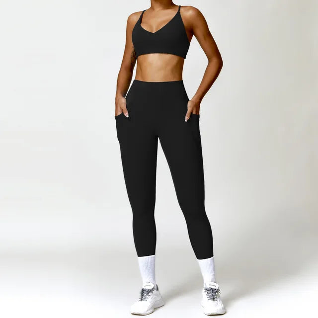Sport Suit Gym Wear Workout Clothes Gym High Waist Legging Fitness Sports Wear