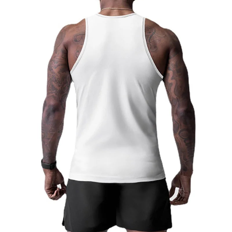 Gym Mens Summer Brand Workout Tank Top Bodybuilding Mesh