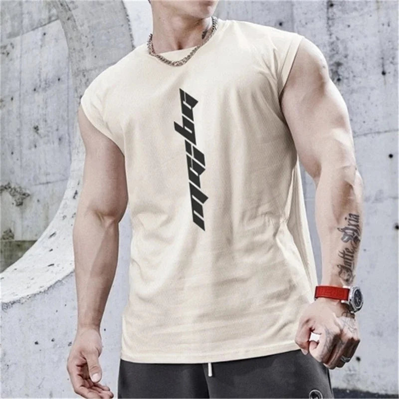 NEW Bodybuilding Sports Tank Tops Men Gyms Fitness Workout Sleeveless Shirt Male Summer Loose Undershirt Running men Vest tops