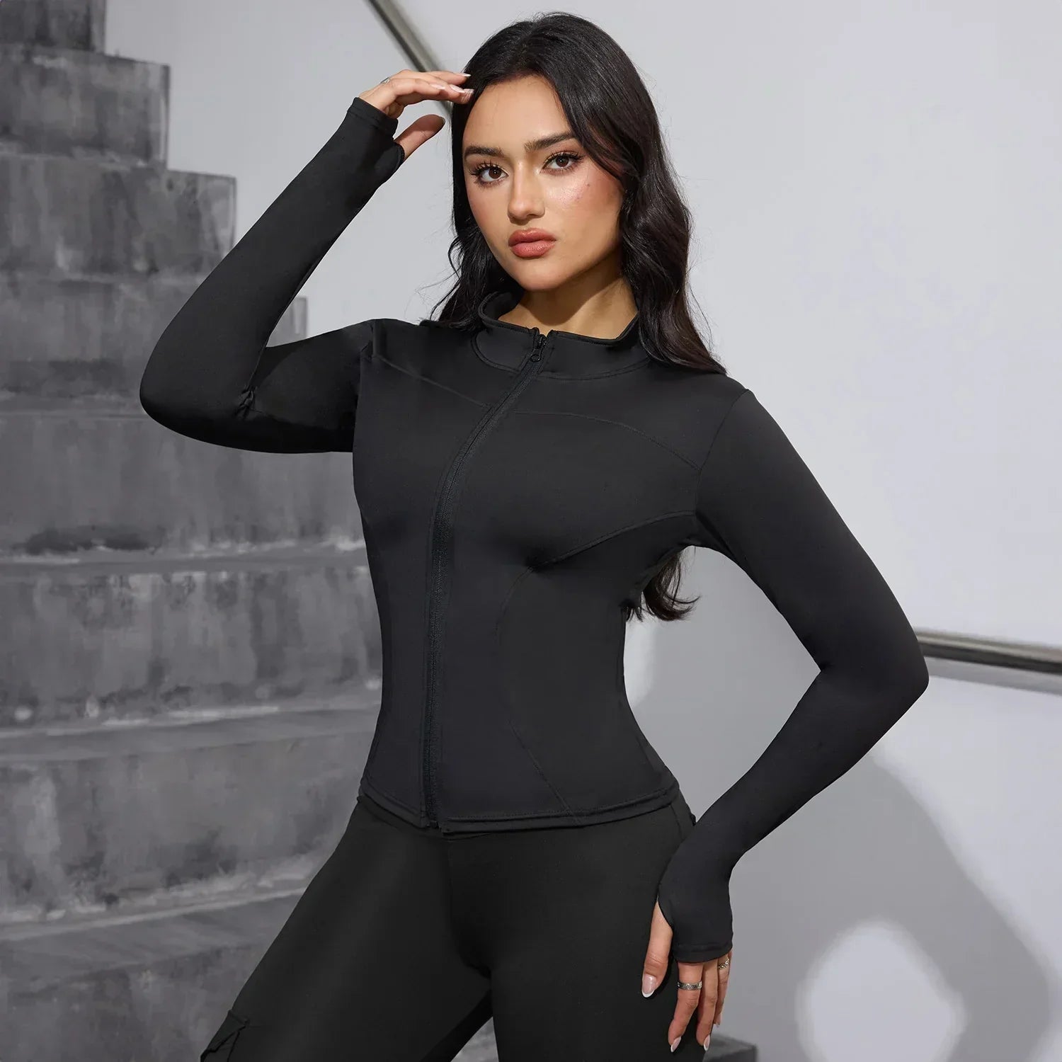 Women's Jacket Quick-drying Sun Protection Sport Coat Women's Tight Yoga Wear Long Sleeve Cardigan Running Fitness Jacket Zipper