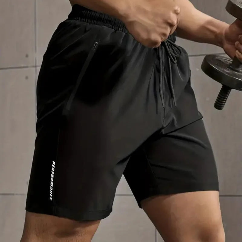 Gym Fitness Shorts Men Workout Running Cycling Quick Drying Breathable Drawstring Sports Shorts Outdoor Running Short Pants