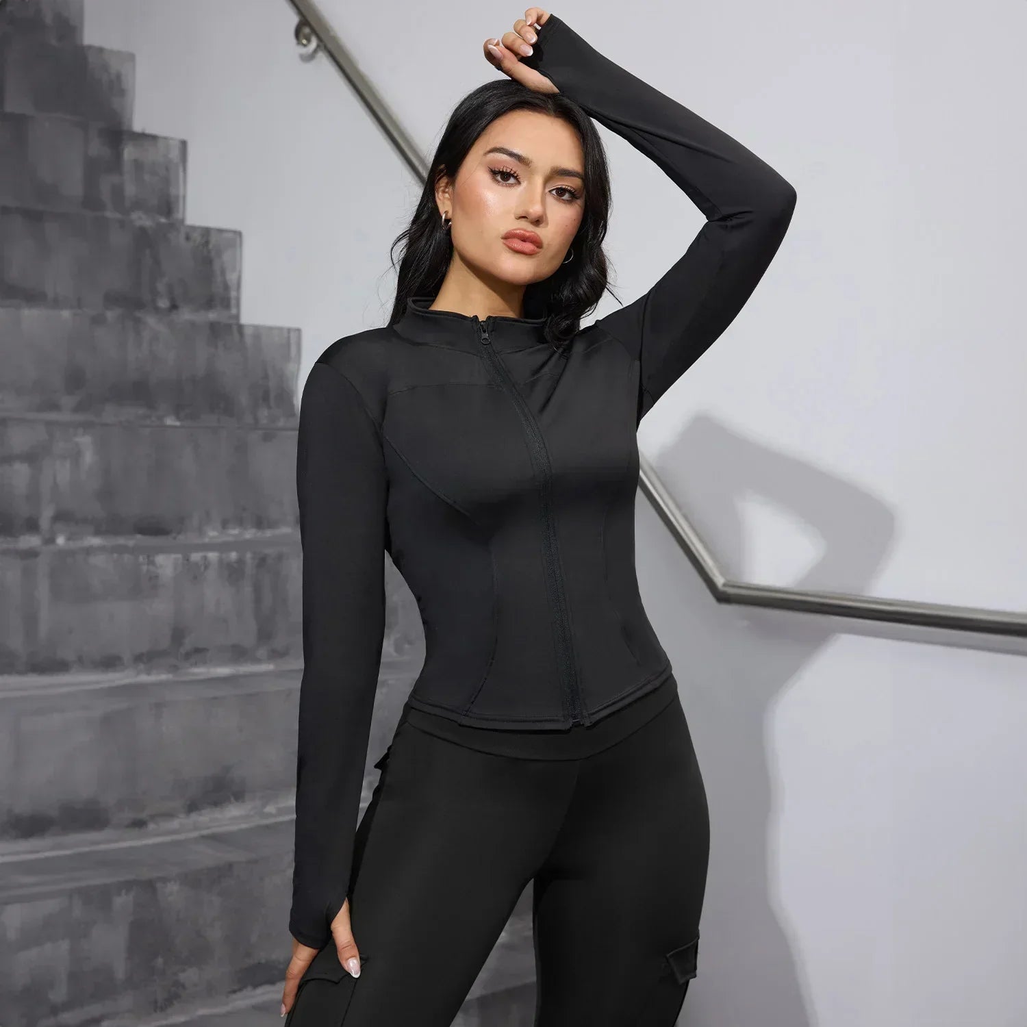 Women's Jacket Quick-drying Sun Protection Sport Coat Women's Tight Yoga Wear Long Sleeve Cardigan Running Fitness Jacket Zipper