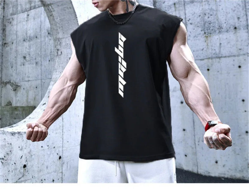 NEW Bodybuilding Sports Tank Tops Men Gyms Fitness Workout Sleeveless Shirt Male Summer Loose Undershirt Running men Vest
