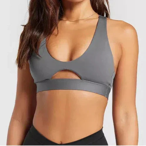 Women Sports Bra High Support Yoga Brassiere Padded Push Up Running Tank Top Workout Underwear