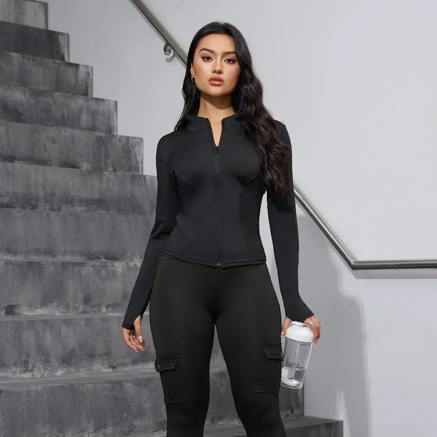 Women's Jacket Quick-drying Sun Protection Sport Coat Women's Tight Yoga Wear Long Sleeve Cardigan Running Fitness Jacket Zipper