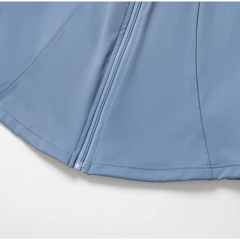 Women Sports Zipper Jacket Yoga Long Sleeved Shirts Summer Sun Protection Clothing Fitness Running Gym Tops UV Resistant Coat