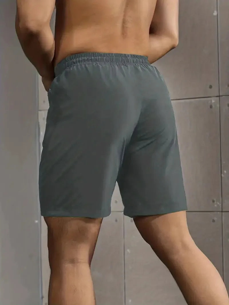 Gym Fitness Shorts Men Workout Running Cycling Quick Drying Breathable Drawstring Sports Shorts Outdoor Running Short Pants