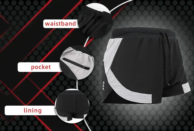 Gym Shorts for Men with Pockets Black Workout and Running Shorts