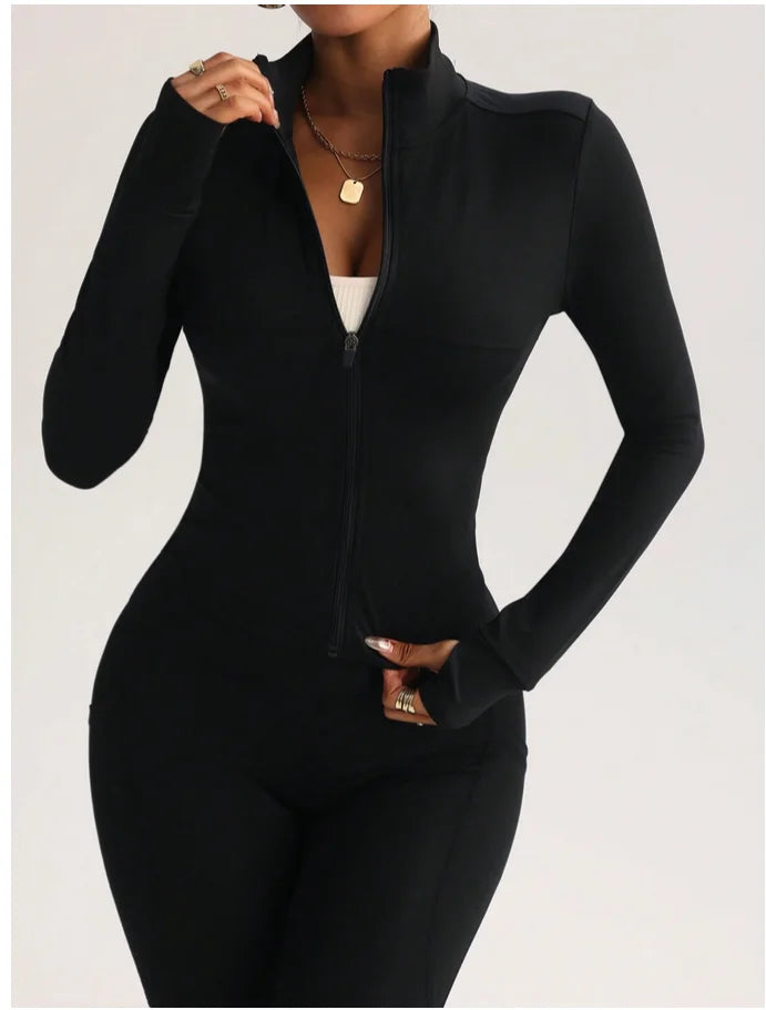 Women's Jacket Quick-drying Sun Protection Sport Coat Women's Tight Yoga Wear Long Sleeve Cardigan Running Fitness Jacket Zipper