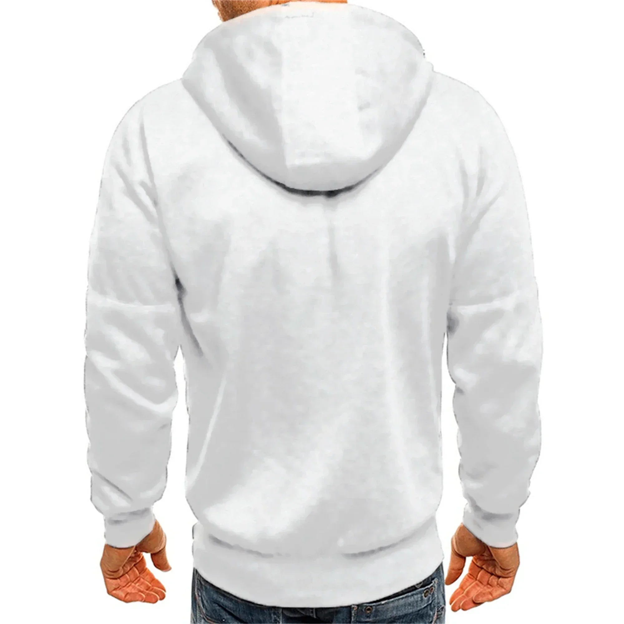 Men's hooded jacket Casual long-sleeved hoodie Zipper Gym sports hoodie Spring and Autumn