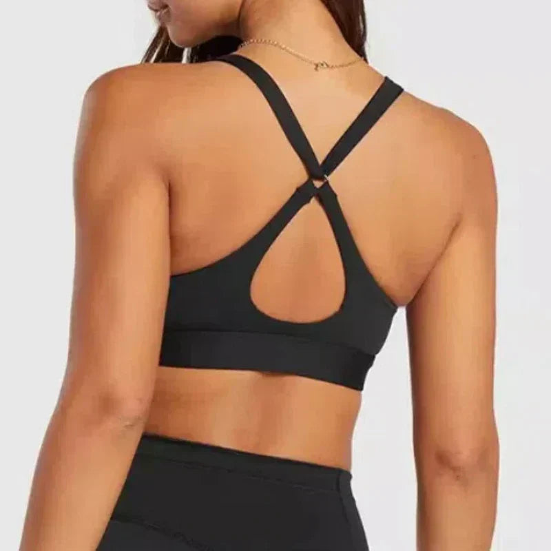 Women Sports Bra High Support Yoga Brassiere Padded Push Up Running Tank Top Workout Underwear