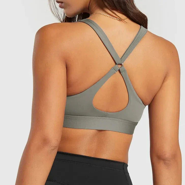 Women Sports Bra High Support Yoga Brassiere Padded Push Up Running Tank Top Workout Underwear