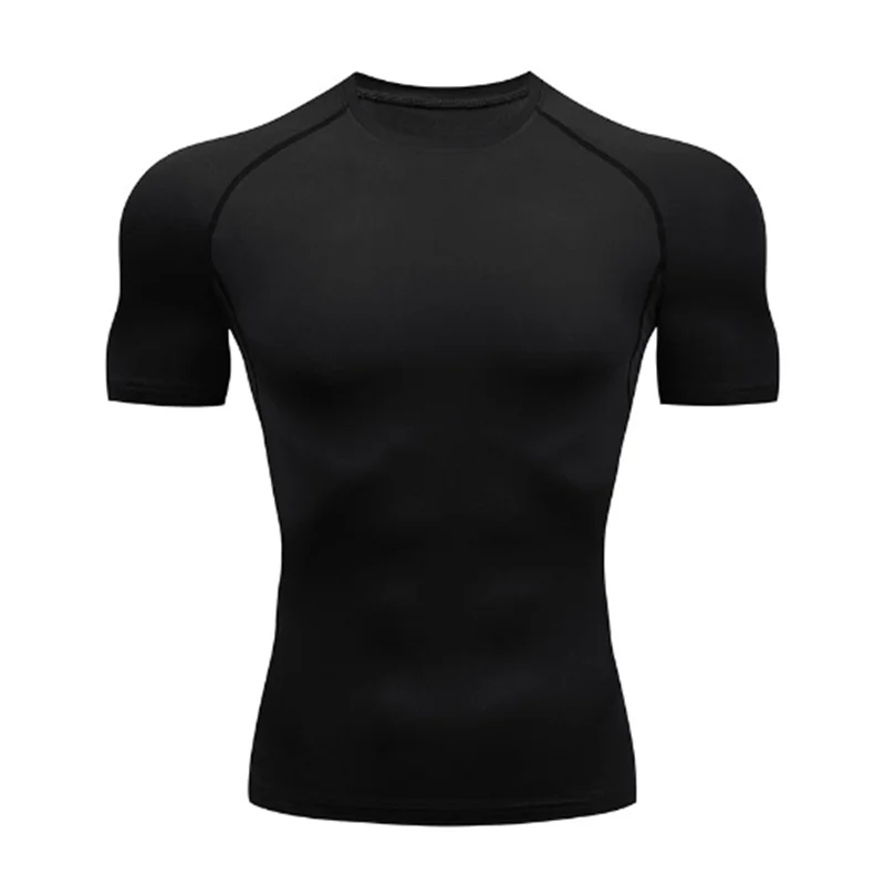 Men's T Shirt Outdoor Training Fitness Gym Jogging Running Sweatshirt Bat/-Man Compression Shirts Tight Elastic Breathable