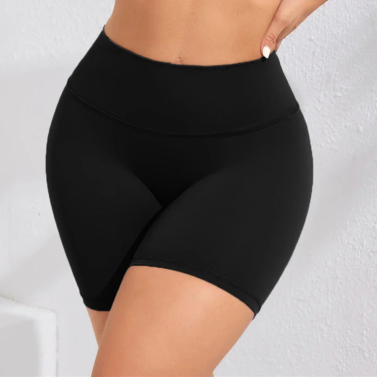 Yoga Shorts Women Fitness Shorts Girl Running High Waist Short Quick Drying Squat Proof Cycling Workout Gym Tight Shorts Black