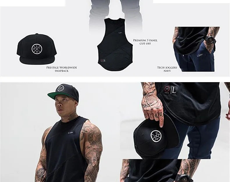 Men's Brand Gym Clothing Bodybuilding Singlets Sports Tank Top Man Fitness Shirt Muscle Guys Sleeveless Vest Casual Cotton Top