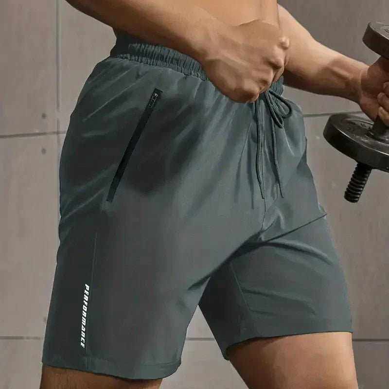 Gym Fitness Shorts Men Workout Running Cycling Quick Drying Breathable Drawstring Sports Shorts Outdoor Running Short Pants