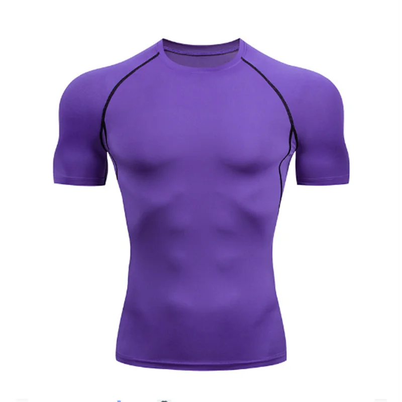 Men's T Shirt Outdoor Training Fitness Gym Jogging Running Sweatshirt Bat/-Man Compression Shirts Tight Elastic Breathable