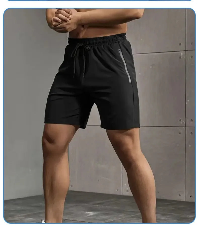 Gym Fitness Shorts Men Workout Running Cycling Quick Drying Breathable Drawstring Sports Shorts Outdoor Running Short Pants