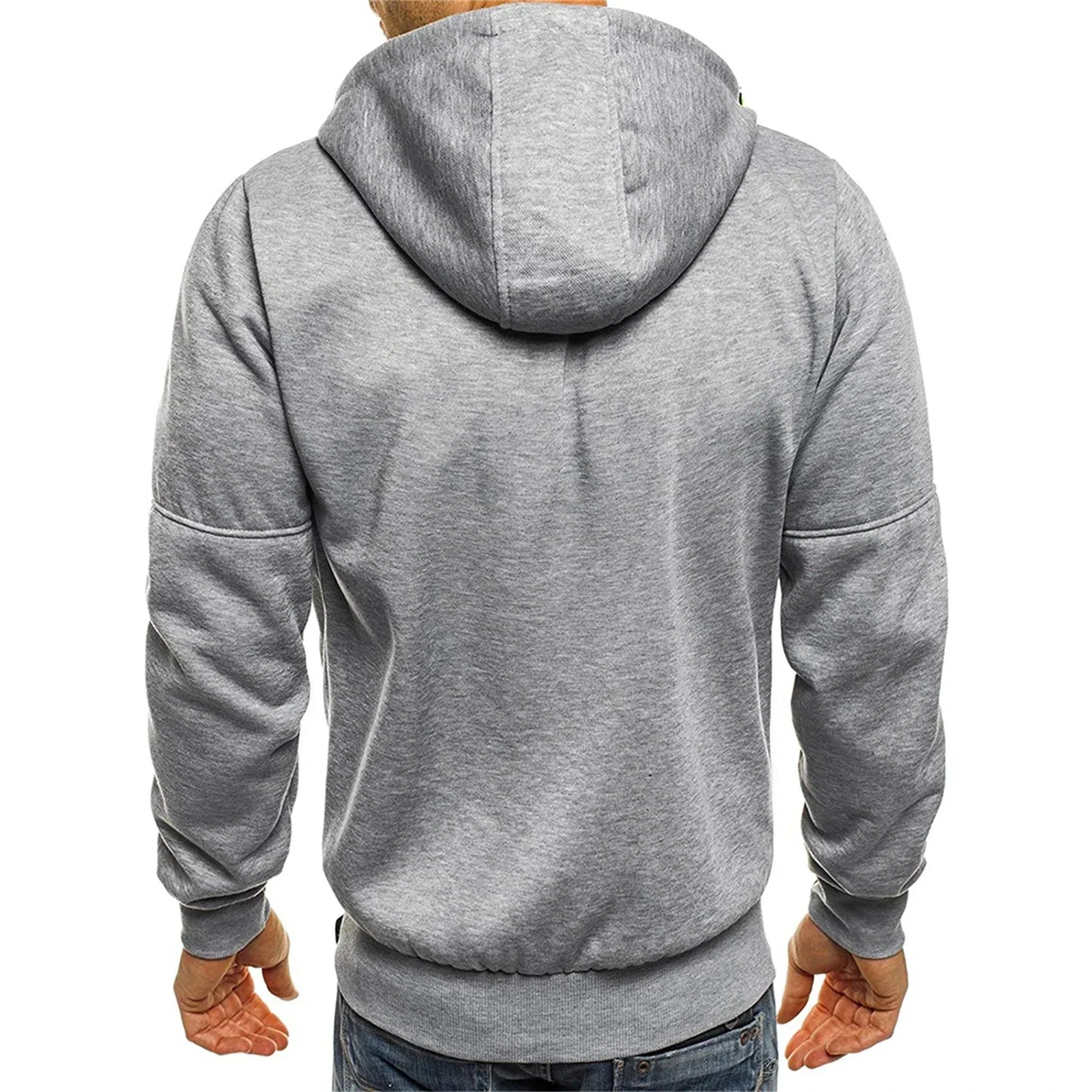 Men's hooded jacket Casual long-sleeved hoodie Zipper Gym sports hoodie Spring and Autumn