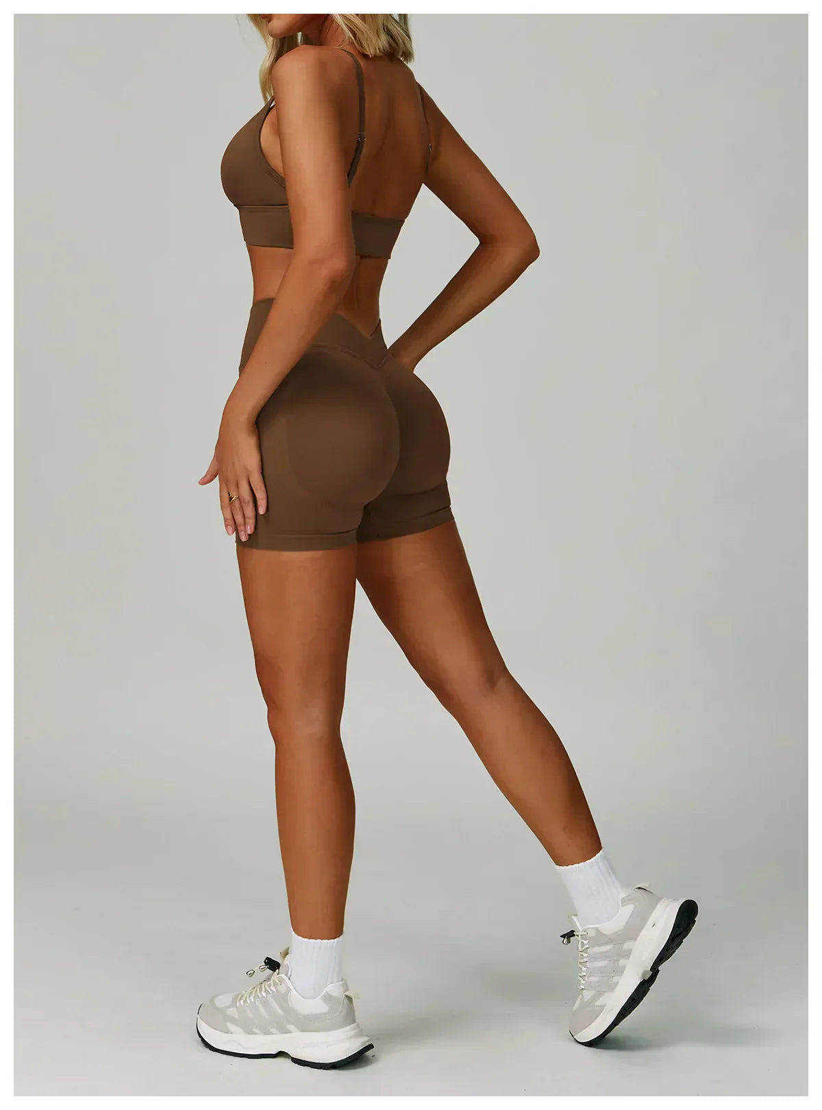 Women Yoga Shorts Push Up Gym Running V-shaped High Waist Shorts Women Scrunch Butt Sports Leggings Women Workout Clothes Short