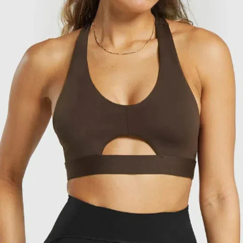 Women Sports Bra High Support Yoga Brassiere Padded Push Up Running Tank Top Workout Underwear