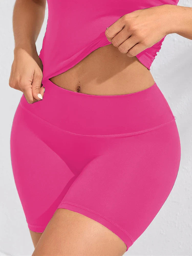 Yoga Shorts Women Fitness Shorts Girl Running High Waist Short Quick Drying Squat Proof Cycling Workout Gym Tight Shorts Black