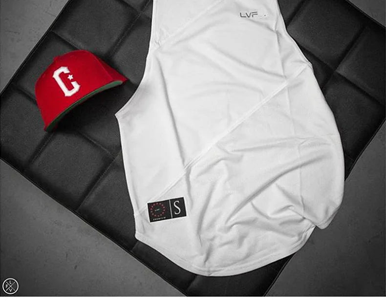 Men's Brand Gym Clothing Bodybuilding Singlets Sports Tank Top Man Fitness Shirt Muscle Guys Sleeveless Vest Casual Cotton Top