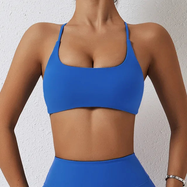Women Cross Strap Sports Underwear Top Women Push Up Sport Bra