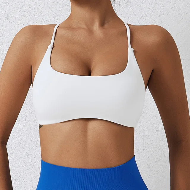 Women Cross Strap Sports Underwear Top Women Push Up Sport Bra