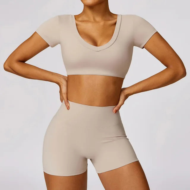 2PCS Yoga Set Gym Clothes Sportswear Yoga Suits For Women's Fitness