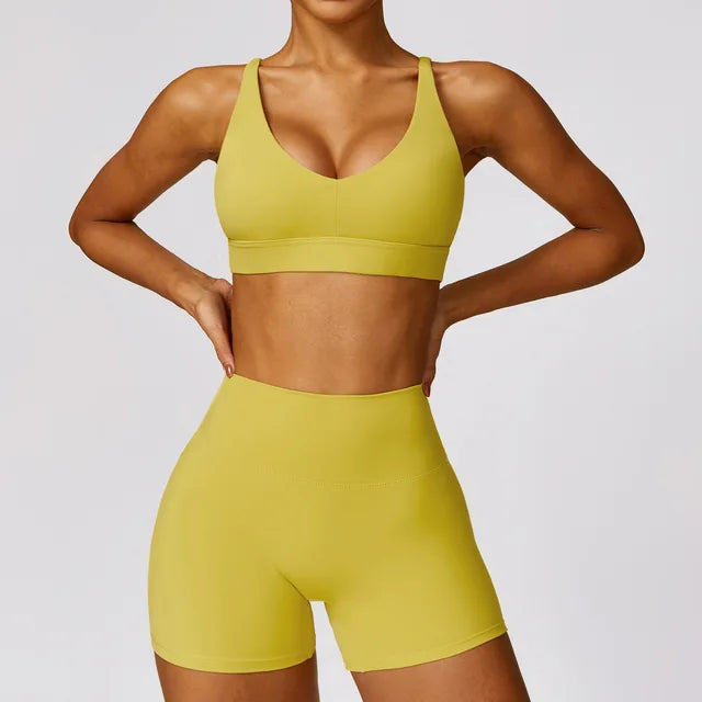 2PCS Yoga Set Gym Clothes Sportswear Yoga Suits For Women's Fitness