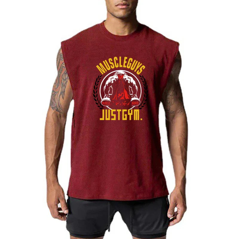 New Mens Mesh Quick Dry Singlets Cool Muscle Clothing
