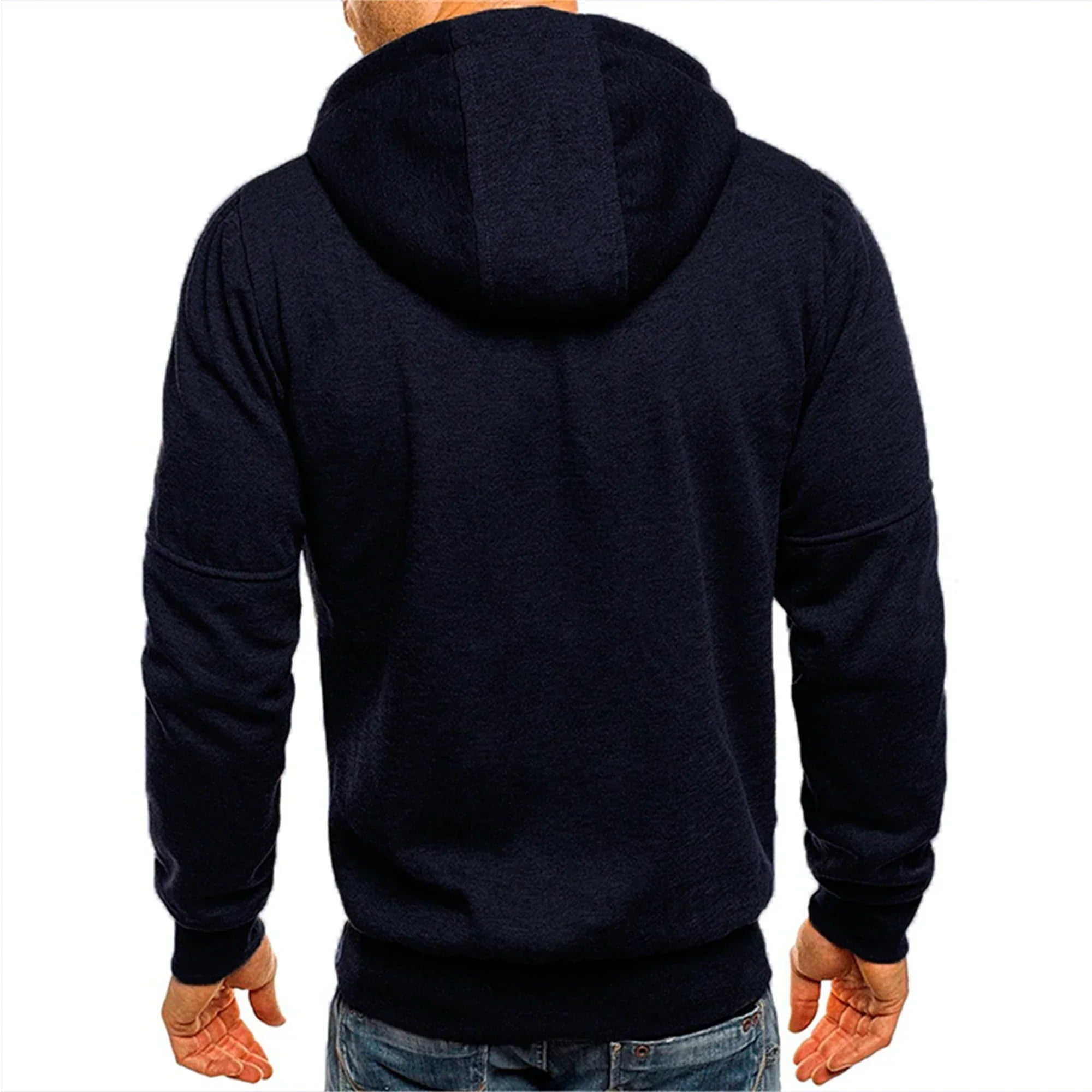 Men's hooded jacket Casual long-sleeved hoodie Zipper Gym sports hoodie Spring and Autumn