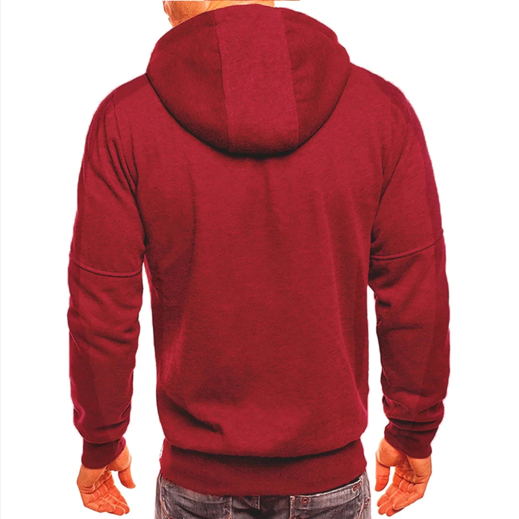 Men's hooded jacket Casual long-sleeved hoodie Zipper Gym sports hoodie Spring and Autumn