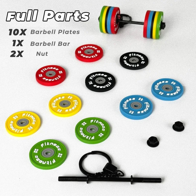 2025 New Barbell Keychain DlY Silicone Dumbbell Keychain Gym Gifts for Gym Lovers Fitness Trainer Gift Backpack Car Key Pendant