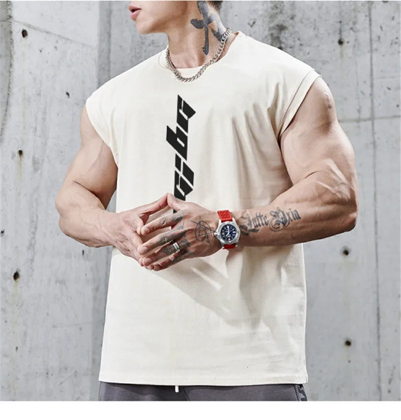 NEW Bodybuilding Sports Tank Tops Men Gyms Fitness Workout Sleeveless Shirt Male Summer Loose Undershirt Running men Vest