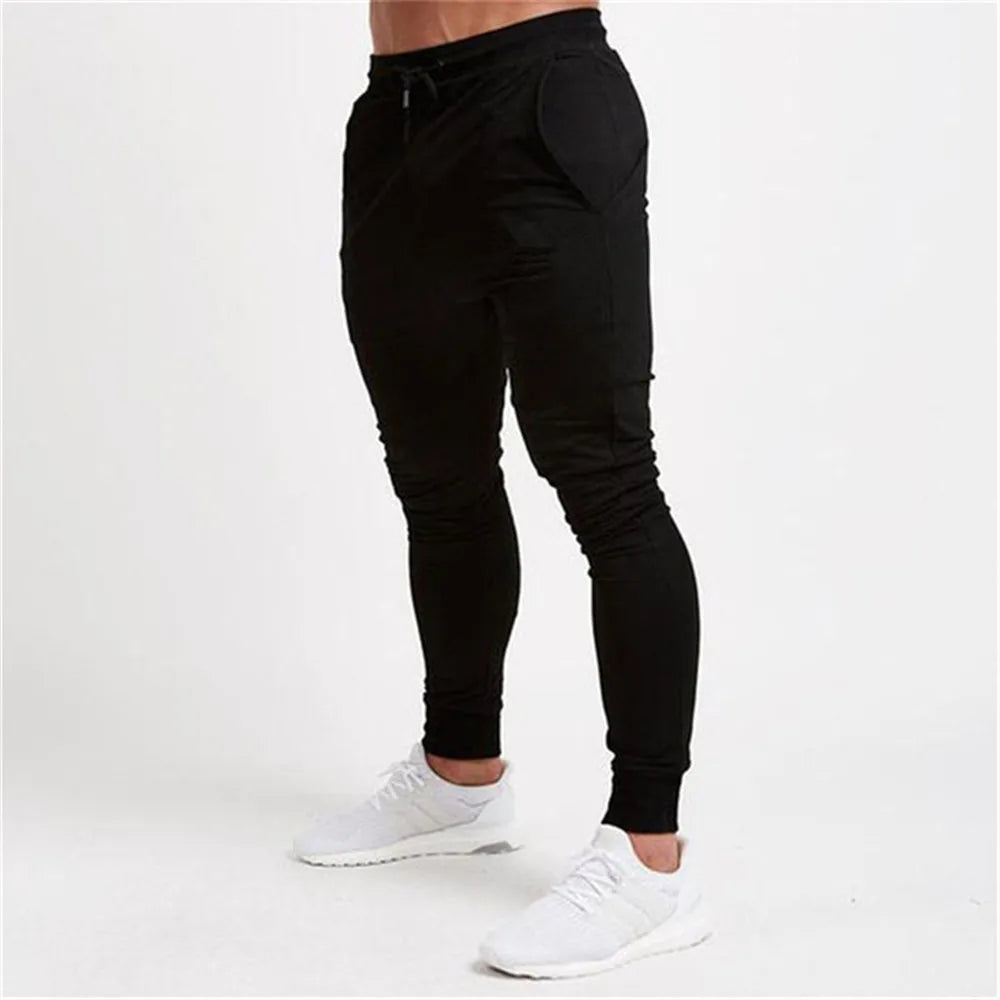 2022 Fashion Men Gyms Pure color Pants Joggers Fitness Casual Long Pants Men Workout Skinny Sweatpants Jogger Tracksuit Trousers