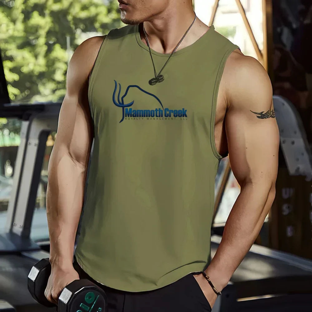 Men's Summer Gym Sleeveless T-Shirt Sports Workout Gear Quick Dry Bodybuilding Loose Fit Tank Top Fashionable Basketball Vest