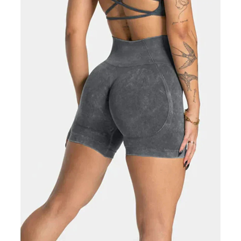 Women Yoga Shorts High Waist Workout Shorts Fitness Yoga Lift Butt Fitness Ladies Yoga Gym Running Short Pants Sportswear