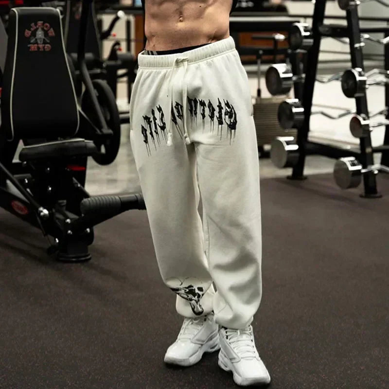 2024 European and American Men's New Year Wear Sports Pants Casual Sports Training Pants Men's Gym Pants