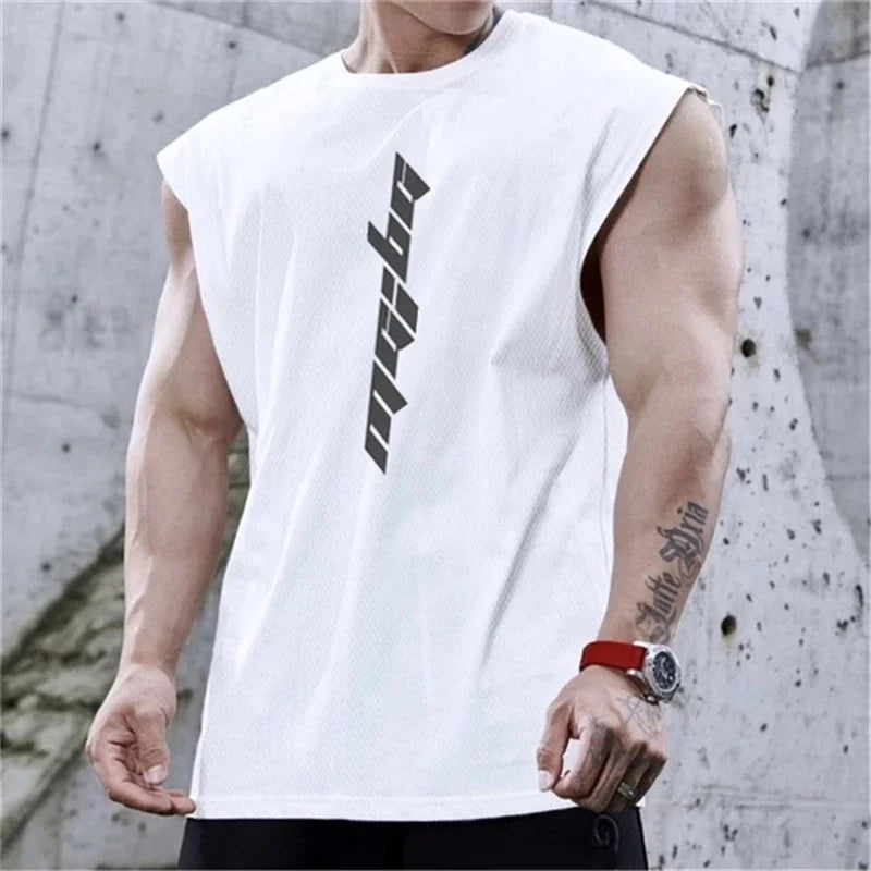 NEW Bodybuilding Sports Tank Tops Men Gyms Fitness Workout Sleeveless Shirt Male Summer Loose Undershirt Running men Vest tops