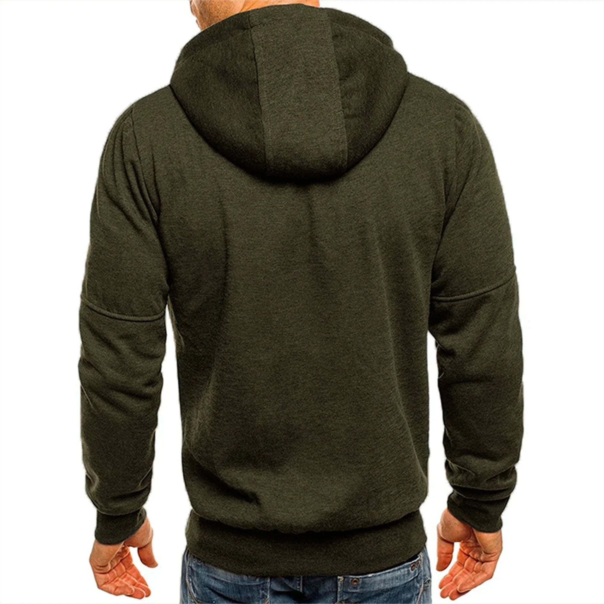 Men's hooded jacket Casual long-sleeved hoodie Zipper Gym sports hoodie Spring and Autumn
