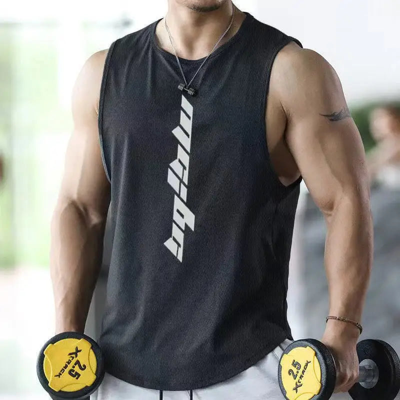 2025 NEW Fitness Sports Tank Tops Men Gyms Workout Sleeveles Shirt Male Summer Loose Undershirt basketball Running men Ves
