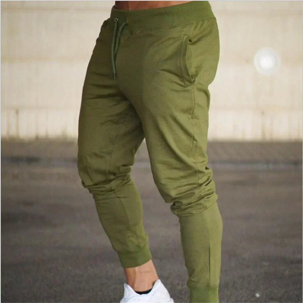 2022 Fashion Men Gyms Pure color Pants Joggers Fitness Casual Long Pants Men Workout Skinny Sweatpants Jogger Tracksuit Trousers